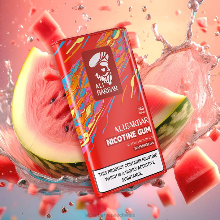 Alibarbar Vape Zürich Apfel - Alibarbar Nikotinkaugummi 4D8P98